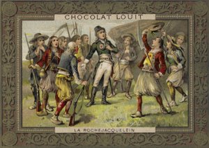 Henri de la Rochejacquelein henvendte seg til soldatene sine, Vendee-opprøret, den franske revolusjonen av French School