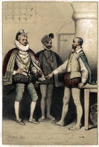 Henry III (1551-1589), King of France, visiting Bernard Palissy, ceramist, imprisoned at the Bastille. in “” Scenes de la vie d