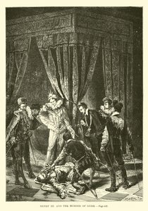 Henry III og drapet på Guise av French School