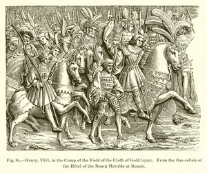 Henry VIII i leiren til felten til gullduken (1520) av French School