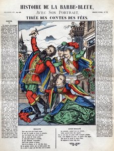 History of the Bluebeard, image of the spine 19th century av French School