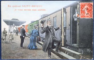 Feriepostkort fra Saint-Brieuc, ca. 1910 (etter et bilde) av French School
