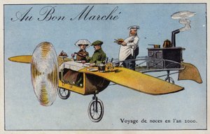 Bryllupsreise i år 2000 (chromolitho) av French School