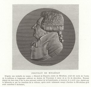 Ære Gabriel Riqueti, greve av Mirabeau av French School