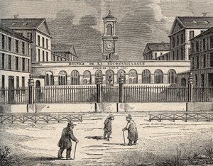 Hospice de la reconnaissance i Garches - Hauts-de-Seine - gravering i "" PATRIE" - BESKRIVELSE AV PICTURESSE DE LA FRANCE EN 6 BIND AV LUCIEN HUARD - slutten av 1800-tallet av French School