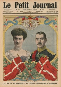 Verter i Frankrike, kong Christian X og dronning Alexandrine av Danmark, forsideillustrasjon fra 