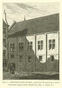 Hotel du Chevalier du Guet, etter å ha fungert som rådhus i 4. arrondissement frem til 1860, revet rundt 1864 av French School