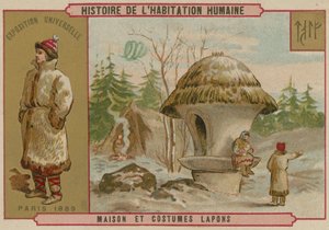 Hus og kostymer av Lappland av French School