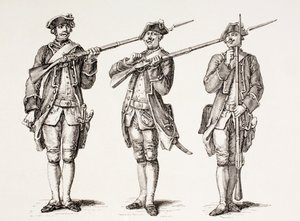 Hvordan lade en muskett, fra en fransk instruksjonsbok fra 1776, fra 