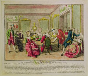 Hypnotismeøkt med Franz Anton Mesmer (1734-1815) 1784 av French School