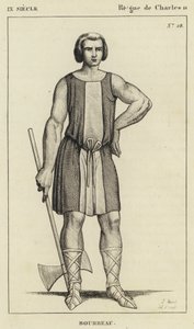 IX Century, Reign of Charles II, bøddel (gravering) av French School