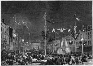 Beleuchtungen einer Stadt von French School