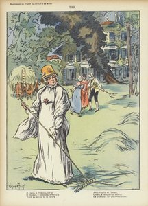Illustrasjon for Le Rire (farge litho) av French School