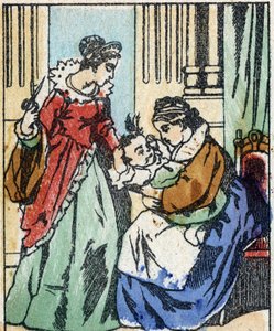 Illustration for “” Riquet a la houppe””, tale by Charles Perrault (1628-1703), French writer. Wood engraving of Imaging Pellerin - Epinal, sd. Late 19th century. av French School