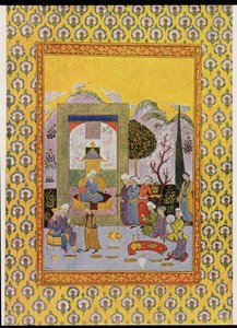 Illustrasjon for The Arabian Nights, 1895 (fargegravering) av French School