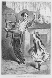Illustrasjon for The Assommoir, A Realistic Novel, av Emile Zola (gravering) av French School