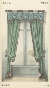 Illustrasjon fra interiørdesign produktkatalog fra A R & Cie, Frankrike av French School