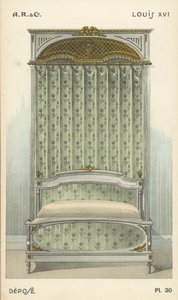 Illustrasjon fra interiørdesign produktkatalog fra A R & Cie, Frankrike av French School