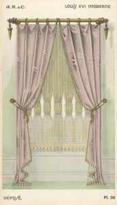Illustrasjon fra interiørdesign produktkatalog fra A R & Cie, Frankrike av French School