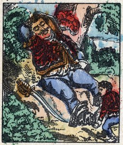 Illustration of the “” Le petit poucet “” tale by Charles Perrault. Wood engraving of Imaging Pellerin - Epinal, sd. Late 19th century. av French School
