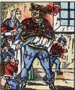 Illustration of the “” Le petit poucet “” tale by Charles Perrault. Wood engraving of Imaging Pellerin - Epinal, sd. Late 19th century. av French School