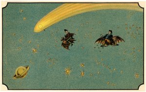 Illustrasjon av boken "Voyage dans la lune avant 1900" av A. de Ville-d