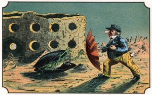 Illustrasjon av boken "Voyage dans la lune avant 1900" av A. de Ville-d
