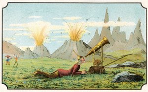 Illustrasjon av boken "Voyage dans la lune avant 1900" av A. de Ville-d