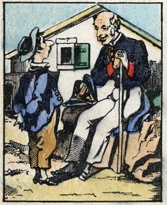 Illustration of the tale “” Veridique History of Jeannot Serinet “” Wood engraving of Imagery Pellerin - Epinal, sd. Late 19th century. av French School