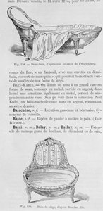 Illustrasjoner av en demi-bain og en bain de siege, 1700-tallet av French School