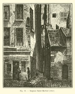 Impasse Saint-Martial, 1850 av French School