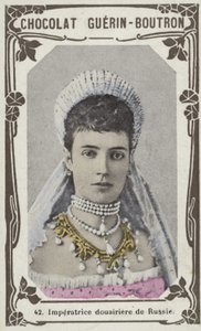 Russisk enkekeiserinne (farget bilde) av French School