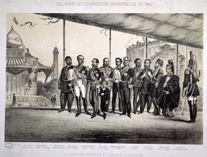 Keiserlige og kongelige besøkende til den universelle utstillingen i Paris, 1867 av French School