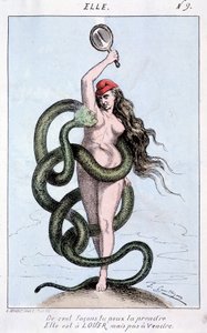 På hundre måter kan du ta det, det er til leie, men ikke til salgs (Thiers en slange omgir Marianne). av French School