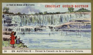 Foran Horseshoe Falls, Victoria, Australia (chromolitho) av French School