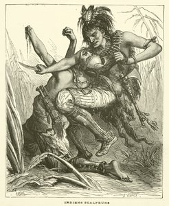 Skalperende indianere av French School