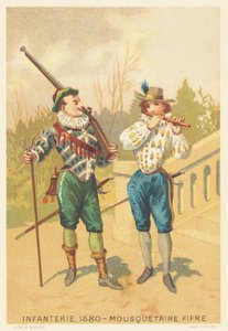Infanteri, musketer og fife i 1580 av French School