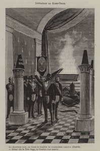 Innvielse av en suveren prins Rose Croix (gravering) av French School