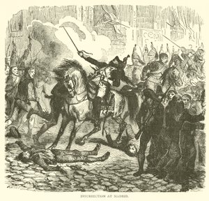 Aufstand in Madrid (Gravur)