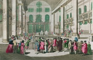 Interiør i en synagoge under Purimfestivalen av French School