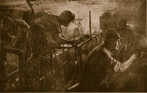Interiør av en tank som tilhørte det franske artilleriet av Assault, 1914-18 av French School