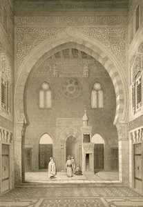 Interiør i moskeen i Qaitbay, Kairo av French School