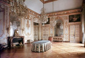Interiør i rådssalen 1701-55 av French School