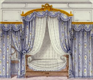 Interiør som viser møbler fra et fransk tidsskrift, 1850-tallet av French School