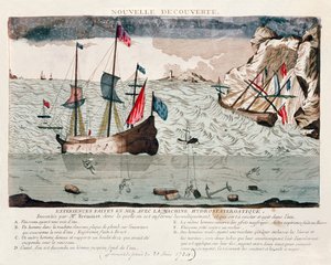 Oppfinnelse av Sieur Freminet av et system for resirkulering av luft og la dykkere puste under vann, 1784 av French School