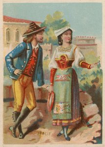 Italiensk kostyme av French School