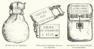 Varer brukt av det franske postvesenet (gravering) av French School