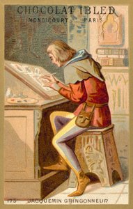 Jacquemin Gringonneur , fransk maler (chromolitho) av French School