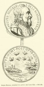 Jacques Boiceau, forvalter av hagene under Louis XIII, Medaille (gravering) av French School