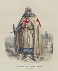 Jacques de Molay, siste stormester for tempelridderne, 1300-tallet av French School